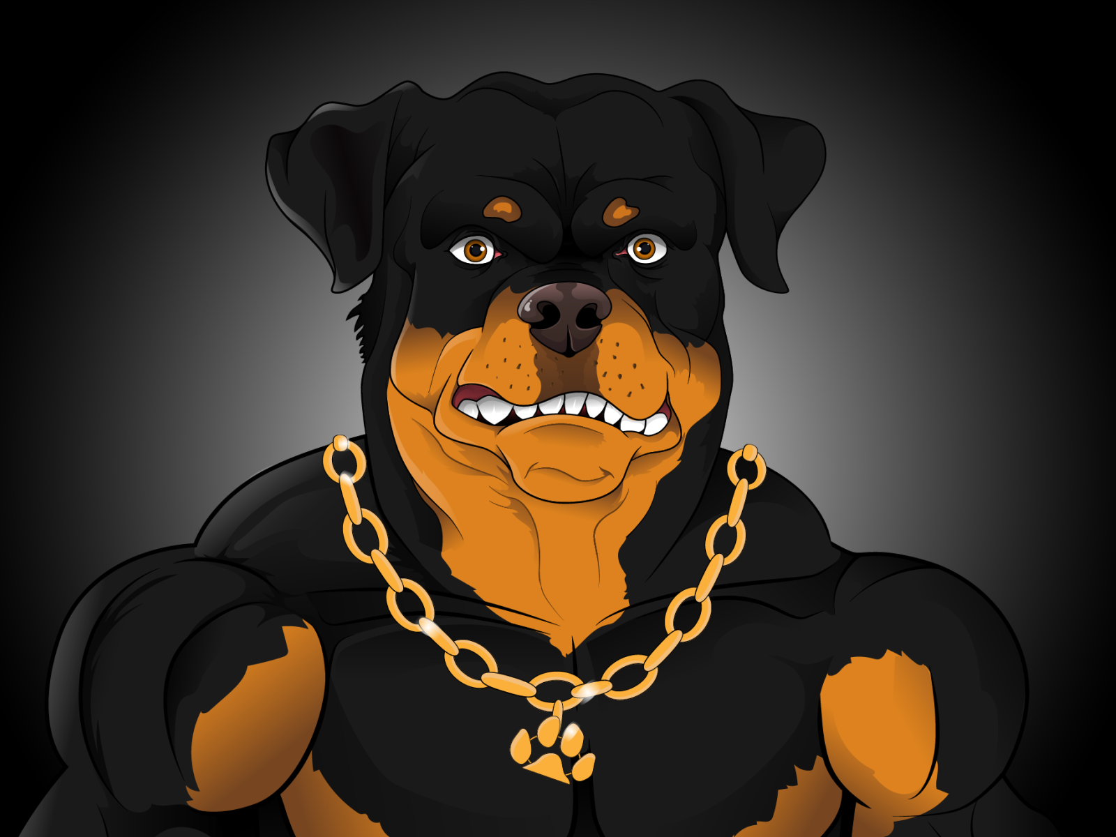 growling rottweiler