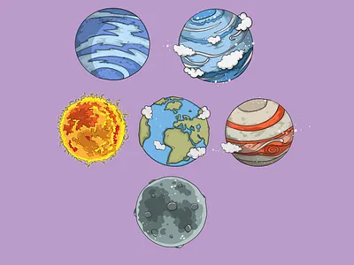 Planets astranomy astronaut cosmology cosmos earth galaxy mercury moon nature neptun planete planets sky soace solarsystem sun system universe vector world