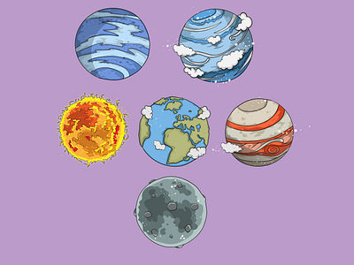 Planets astranomy astronaut cosmology cosmos earth galaxy mercury moon nature neptun planete planets sky soace solarsystem sun system universe vector world