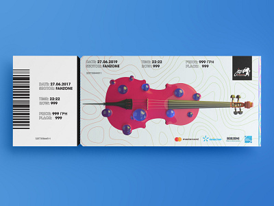 Ticket Series - Leopolis Jazz Fest 3d branding cello cinema 4d design graphic design identity design jazz jazz festival redshift3d ticket design tickets