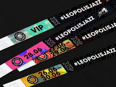 Festival Wristband - Leopolis Jazz Fest Series 3d brand identity branding design festival graphic design identity jazz jazz festival visual identity wristband