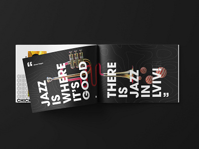 Brochure Design - Leopolis Jazz Fest adobe branding and identity brochure brochure design cinema 4d clean design collateral design festival brochure graphic design identity design jazz jazz festival minimal modern stylish