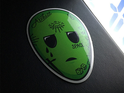 Alien Rapper Sticker by Christian Ramirez art creative design drawing graphic graphic design illustration illustrator lettering sticker stickers