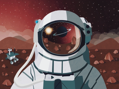 Astro Reflection astronaut design graphic design illustration illustrator space