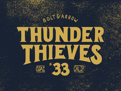 Thunder Thieves - A hand-drawn design for Bolt & Arrow art design hand lettering hand lettering letters typography