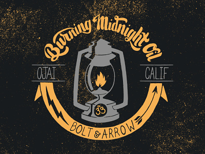 Burning the Midnight Oil - Bolt & Arrow art design drawing hand drawn hand lettering hand lettering lettering letters typography