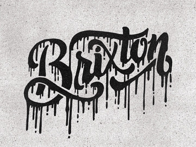 Brixton Melting Lettering by Christian Ramirez on Dribbble