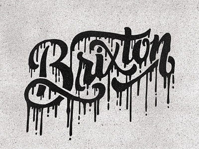 Brixton Melting Lettering art drawing hand lettering hand lettering lettering letters typography