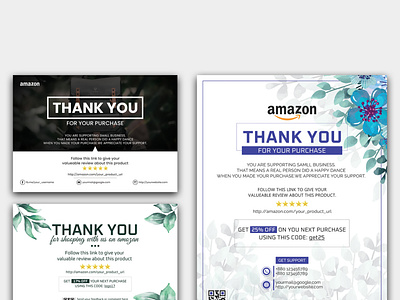 Amazon thank you card, product insert, package insert -bundle de