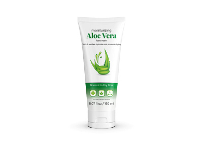 ALOE VERA FACE WASH TUBE LABEL DESIGN