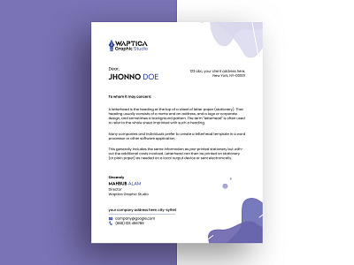 Letterhead Design branding branding design invoice design letterhead letterhead design letterhead template resume design