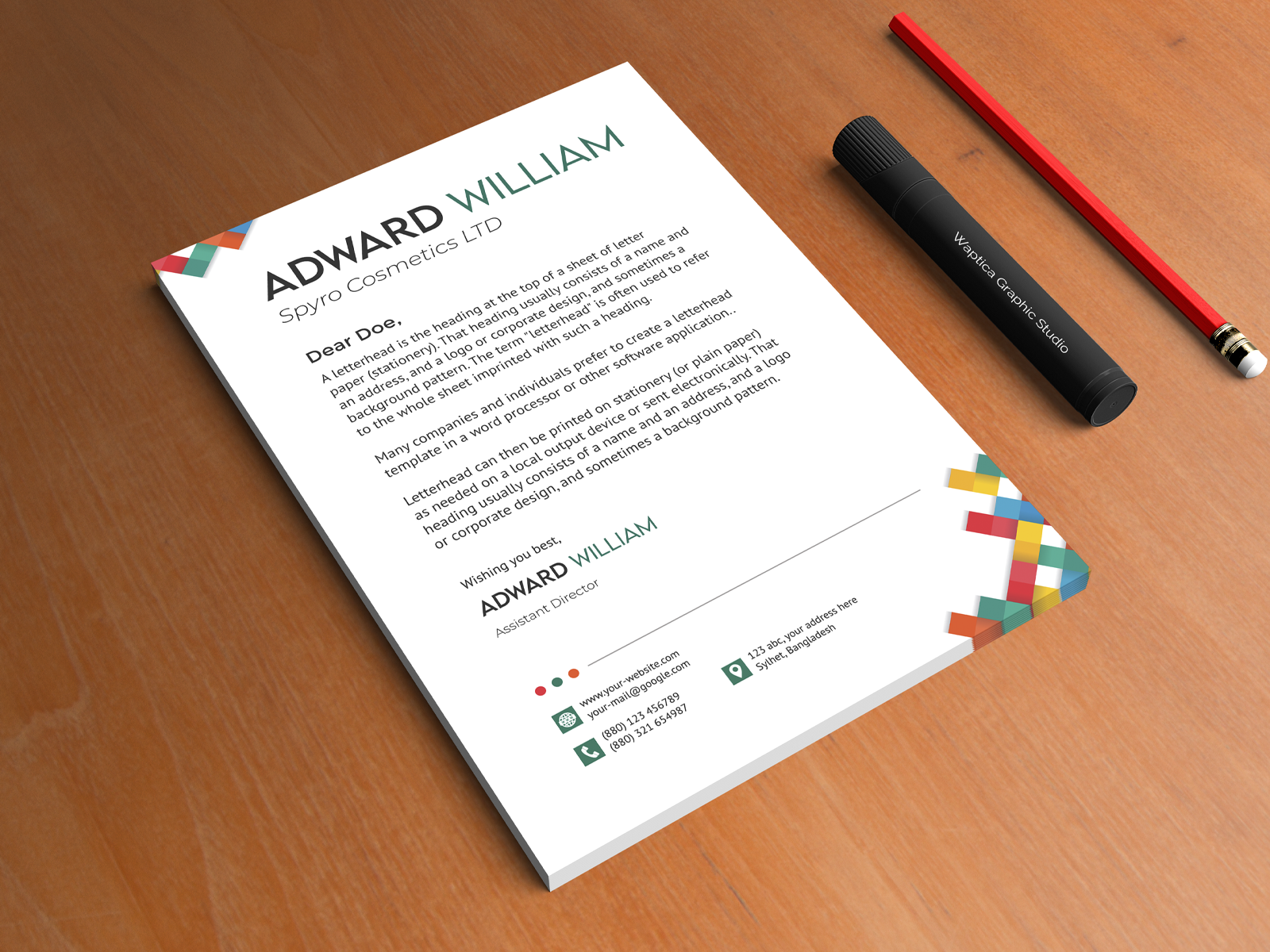 Letterhead Design by Mahbub Alam on Dribbble