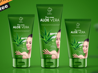 Aloe Vera Tube Label Design aloe vera cosmetics cosmetics design cosmetics label design label design packaging design