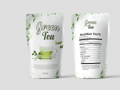 Tea Packet Label Design food design food packaging packaging design product design tea label