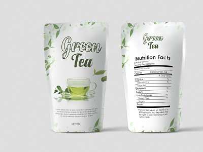 Tea Packet Label Design