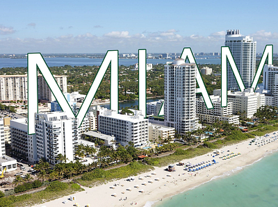 miami shoreline branding design image manipulation typography