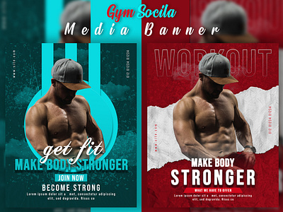 Gym-Social-Media-Banner-Web-Banner-Fitness-Banner Design