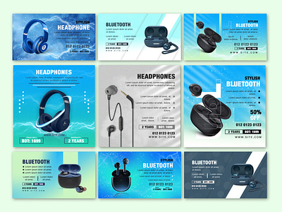 Social media banner, Headphone & Bluetooth Banner Design