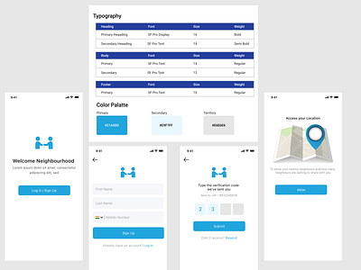 Neighbourhood app - Sign-in flow