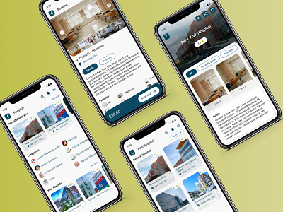Booking Room at The Hospital Mobile App Design