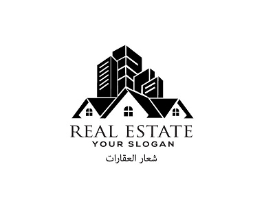 real estate logo busness logo design graphic design home logo house logo illustration logo design logodesign logos modern logo real estate logo real estate logos unique logo شعار العقارات