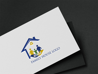 FAMILY HOUSE LOGO 3d animation busness logo design family house logo graphic design house logo illustration logo logodesign logos modern logo motion graphics ui شعار العقارات