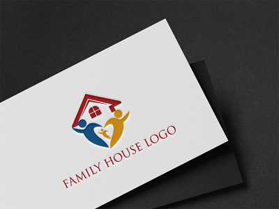 FAMILY HOUSE LOGO 3d animation busness logo design family house logo graphic design house logo illustration logo logo design logodesign logos modern logo motion graphics real estate real estate logo ui شعار العقارات