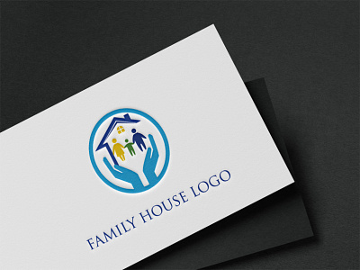 FAMILY HOUSE LOGO 3d animation branding busness logo design family house logo graphic design house logo illustration logo logodesign logos modern logo motion graphics real estate logo ui شعار العقارات