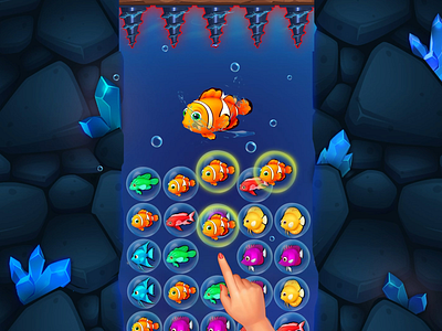 Playrix.Fishdom | Screenshot app design fishdom playable game graphic design illustration