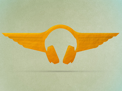 Wings airplane gold headphones pilots sound texture travel wings