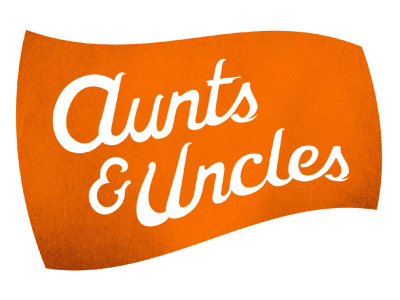 Aunts & Uncles ampersand custom type design flag orange texture type
