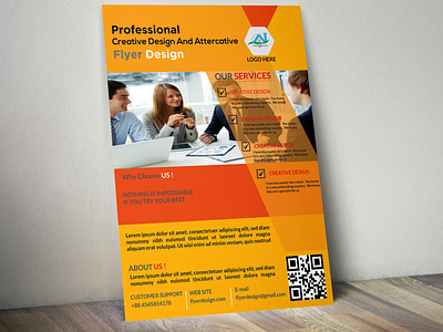 yellow color corporate flyer design