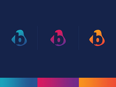 B yourself b gradient icon logo