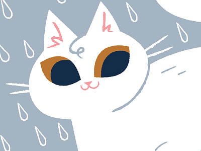 kitty (close-up) animals cat characters cute friends heart illustration kitten rainy