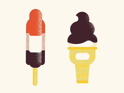 bomb pop + dip cone cold cone dessert ice ice cream illustration popsicle summer tasty treat