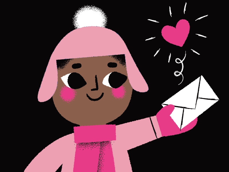 one dribbble invite! invitation letter character prospect draft illustration dribbble invite