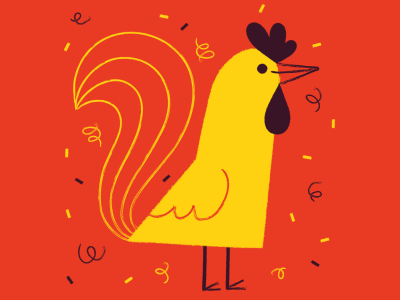 Year of the Rooster animation bird character chicken chinese dance illustration new year rooster zodiac