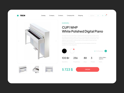 Product card for Piano design makeevaflchallenge makeevaflchallenge5 piano product card uielements uiux