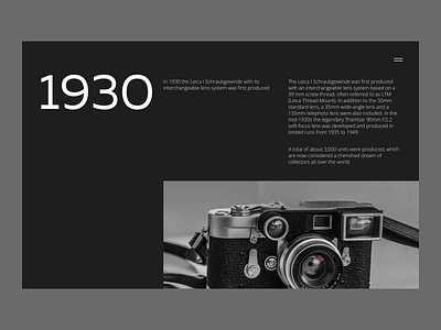 Concept block of site Leica camera concept design leica ui ux web design web site
