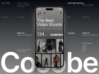Media platform cards collections content fashion ios media mobile store style typography video