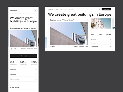 Building agency agency build buildings cards create design desktop mobile orders photo site web