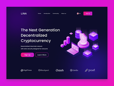 Cryptocurrency Header Design cryptocurrency designinspiration figma landingpage ui ui header uidesign uiux userexperience uxdesign website