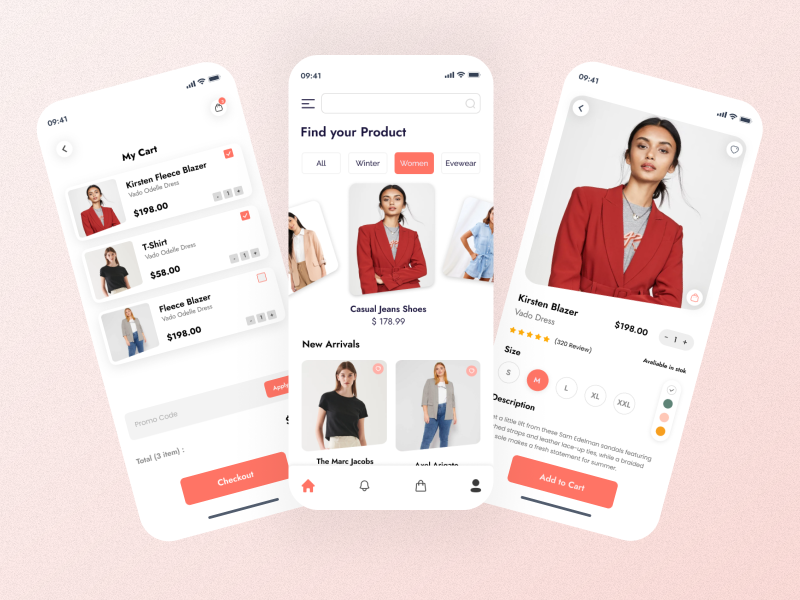 Cloths Shopping Mobile App Design by Saidur Rahaman on Dribbble