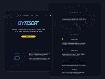 Website design for IT-company "Bytesoft" design it company ui design ux design ux ui web design website website concept website design