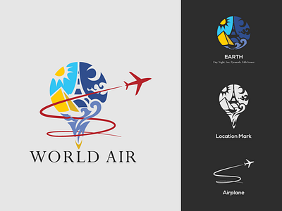World Air app branding design icon illustration logo typography ui ux vector web