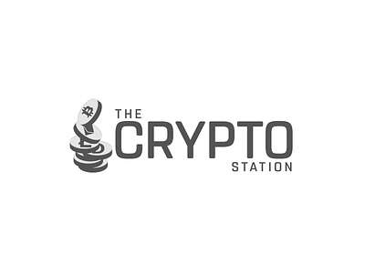 Crypto Station branding design flat graphic design icon illustration logo minimal typography vector