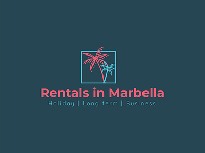 Rentals in Marbella branding custom design flat graphic design illustration logo minimal rental logo typography vector