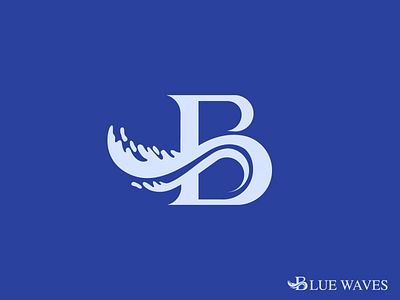 Letter B - Blue Waves Logo Design