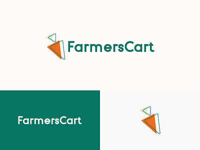 FarmersCart - Organic Store Logo Design branding carrot design farmerscart food graphic design illustration logo minimal text organic typography vector