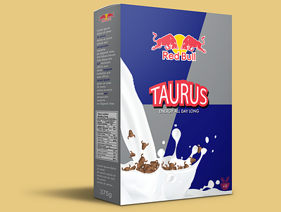 Red Bull cereal branding cereal cereal box concept design design food illustration logo redbull test